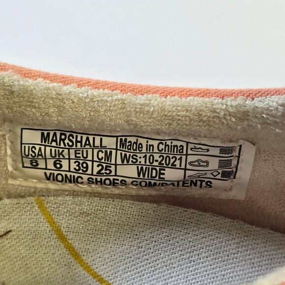 Vionic Beach Salmon Colored Marshall Sneakers size 8 - Picture 6 of 14